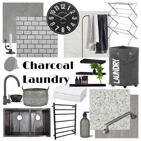Charcoal Laundry Interior Design Mood Board by belinda__brady on Style Sourcebook