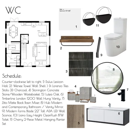 WC Sample Board Interior Design Mood Board by graciejo_interiors on Style Sourcebook