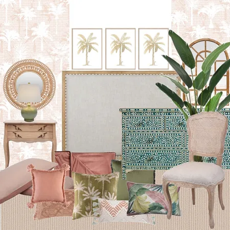 Tropical French Bedroom Interior Design Mood Board by prettyplace on Style Sourcebook