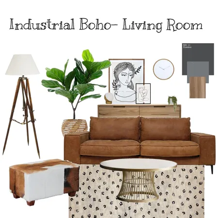Industrial Boho - living room Interior Design Mood Board by Orange Blossom Interiors on Style Sourcebook