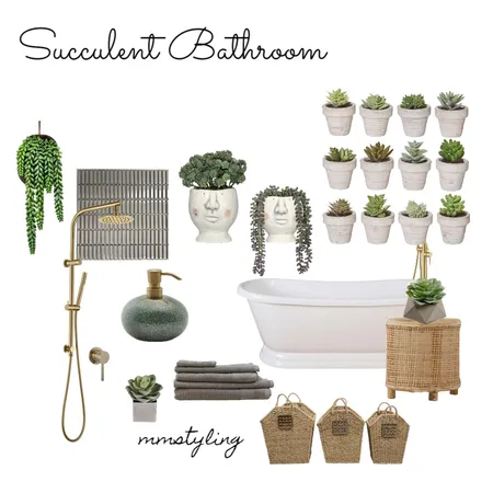 Succulent Bathroom Interior Design Mood Board by MM Styling on Style Sourcebook