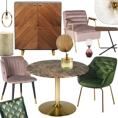 Velvet, marble & gold Interior Design Mood Board by ghali.g on Style Sourcebook
