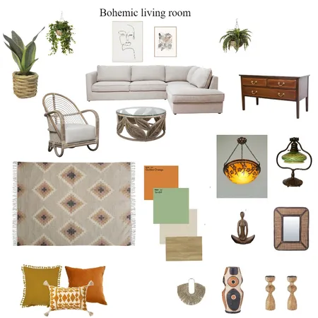 boho living room Interior Design Mood Board by hila1973 on Style Sourcebook