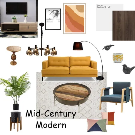 Mid-Century Modern Interior Design Mood Board by @Juvs on Style Sourcebook