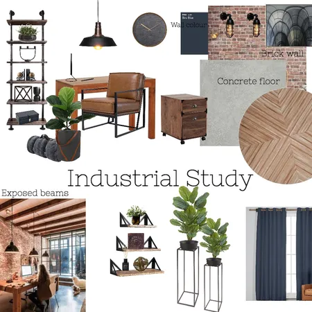 Industrial Study Interior Design Mood Board by jillbruun on Style Sourcebook