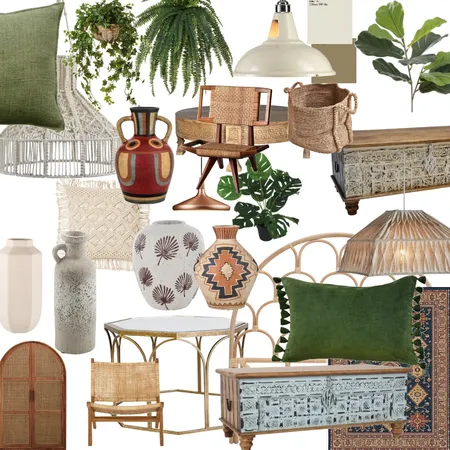 Boho Interior Design Mood Board by ifatstyler on Style Sourcebook