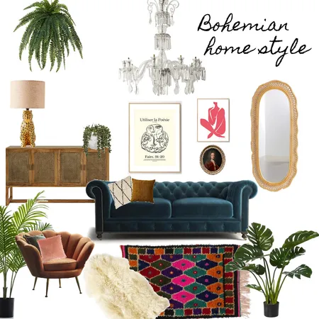 bohemian home style Interior Design Mood Board by Or Klein on Style Sourcebook
