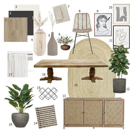 Dining Room Sample Board Interior Design Mood Board by FranRodriguez on Style Sourcebook