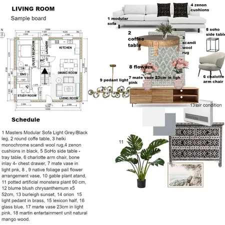 LIVING ROOM Interior Design Mood Board by zandile on Style Sourcebook