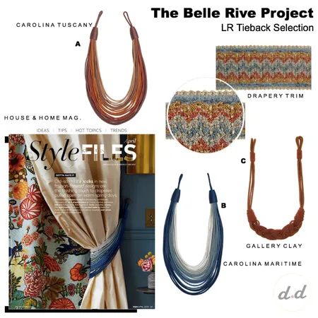 The Belle Rive Project - LR Tiebacks Interior Design Mood Board by dieci.design on Style Sourcebook