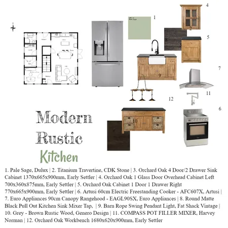 rustic kitchen Interior Design Mood Board by woodlandgypsy on Style Sourcebook