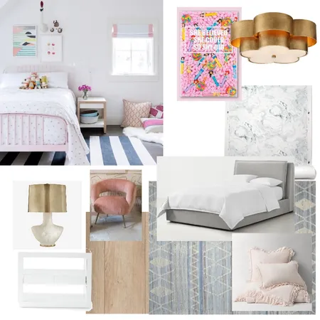 Little Girl Bedroom Interior Design Mood Board by Skswheeler on Style Sourcebook