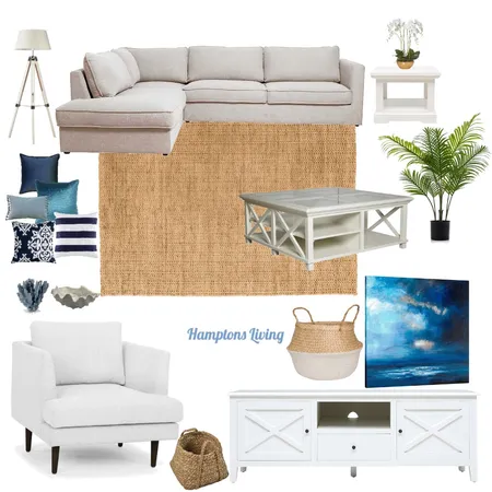 Hamptons Living Interior Design Mood Board by Melissa Schmidt on Style Sourcebook