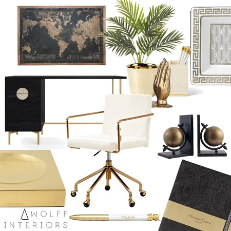 Home Office 3 Interior Design Mood Board by awolff.interiors on Style Sourcebook