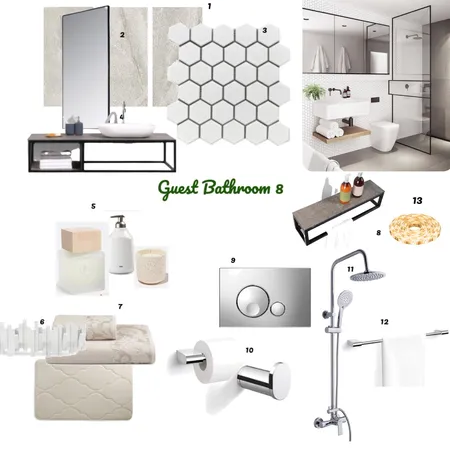 guest bathroom 8 Interior Design Mood Board by nazrana786 on Style Sourcebook