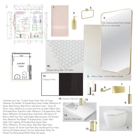 Powder Room Interior Design Mood Board by KG on Style Sourcebook