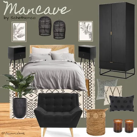 Mancave Interior Design Mood Board by Schethio & Co. on Style Sourcebook