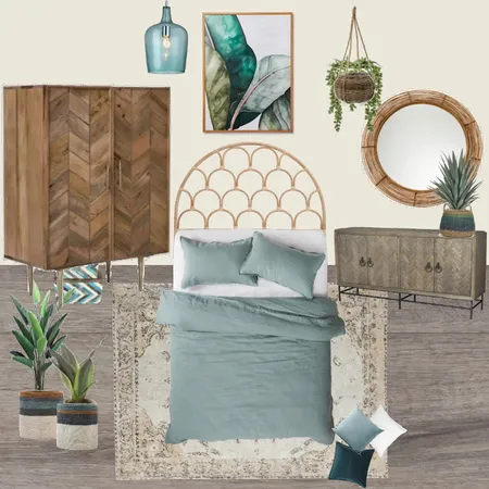 Boho bedroom (detailed) Interior Design Mood Board by Irencateye on Style Sourcebook