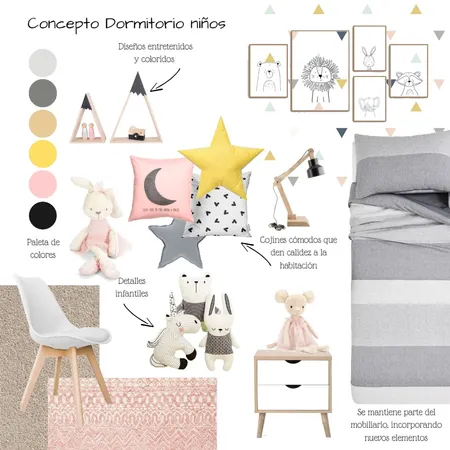 dormitorio niños casa Interior Design Mood Board by clauconejero on Style Sourcebook