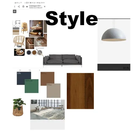 סלון בגווני כחול ירוק Interior Design Mood Board by ruth steg on Style Sourcebook