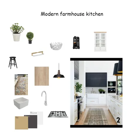 Modern Farmhouse Kitchen Interior Design Mood Board by sli99ca on Style Sourcebook