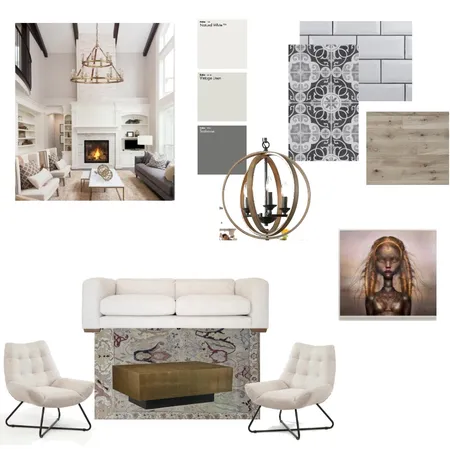 Modern Farmhouse Livingroom Interior Design Mood Board by Tracey Shirley on Style Sourcebook