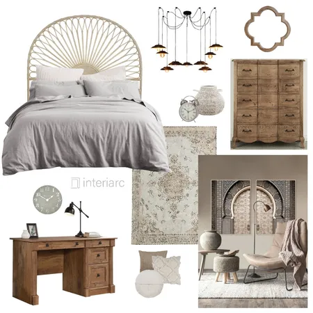 rustic bedroom Interior Design Mood Board by interiarc on Style Sourcebook