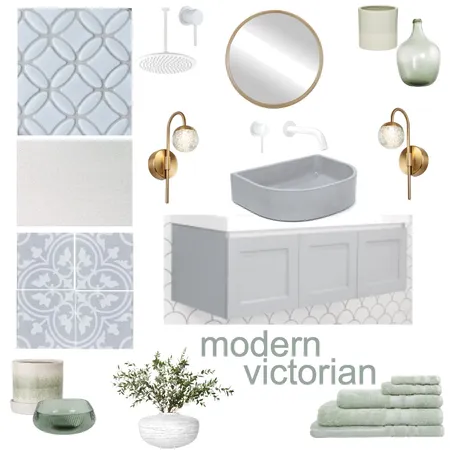 Modern Victorian Bathroom Interior Design Mood Board by Studio Alyza on Style Sourcebook