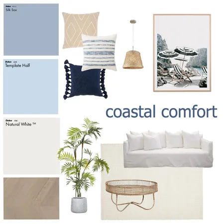 Coastal Comfort Living Interior Design Mood Board by Studio Alyza on Style Sourcebook