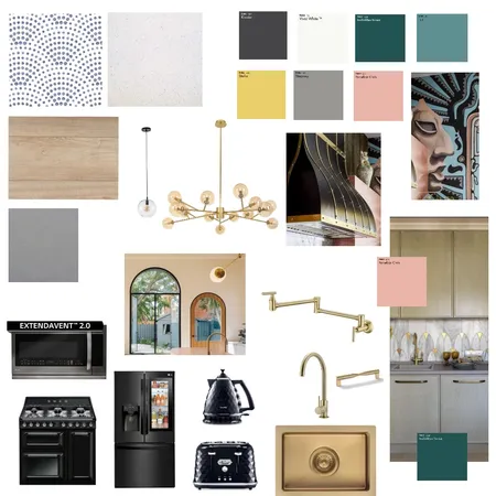 Art Deco Kitchen Interior Design Mood Board by Simone Oberholzer on Style Sourcebook