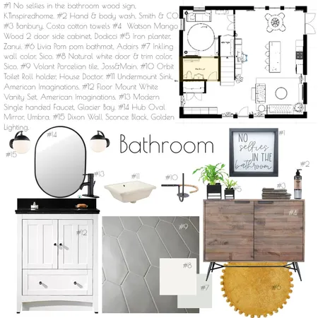 Bathroom Interior Design Mood Board by Annalei May Designs on Style Sourcebook