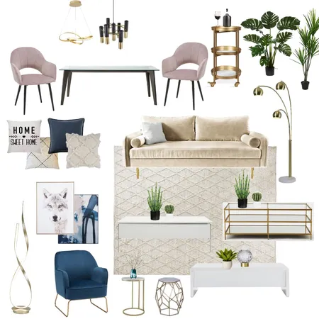 Living + Dining 22 Interior Design Mood Board by Carolina Nunes on Style Sourcebook