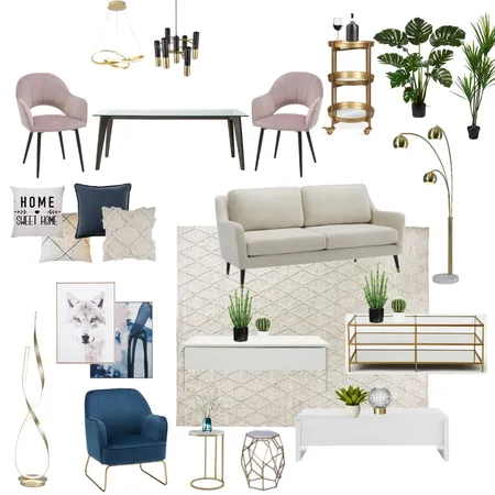 Living + Dining 25 Interior Design Mood Board by Carolina Nunes on Style Sourcebook