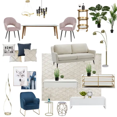Living + Dining 26 Interior Design Mood Board by Carolina Nunes on Style Sourcebook