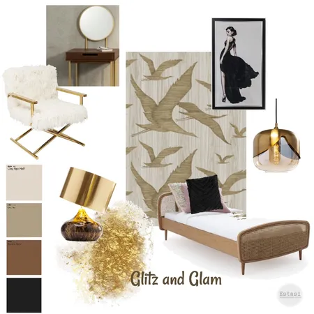 Glitz and Glam Interior Design Mood Board by Estasi Interior on Style Sourcebook