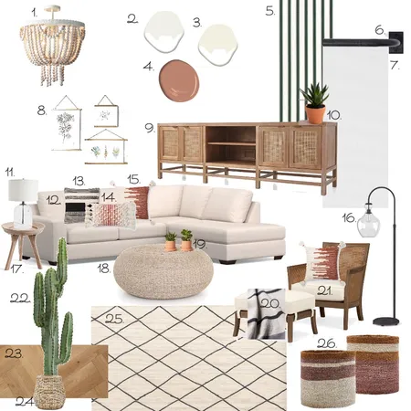 Terracotta Living Room Interior Design Mood Board by carol.m on Style Sourcebook