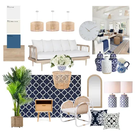 Coastal Chinoiserie Interior Design Mood Board by Kristine Rose Ast on Style Sourcebook