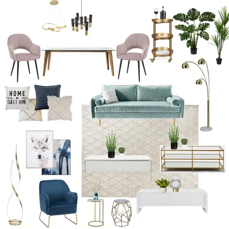 Living + Dining 26 Interior Design Mood Board by Carolina Nunes on Style Sourcebook