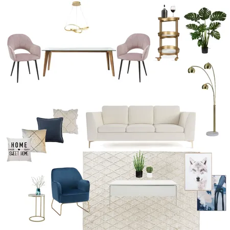 Living + Dining 30 Interior Design Mood Board by Carolina Nunes on Style Sourcebook