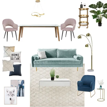 Living + Dining 31 Interior Design Mood Board by Carolina Nunes on Style Sourcebook