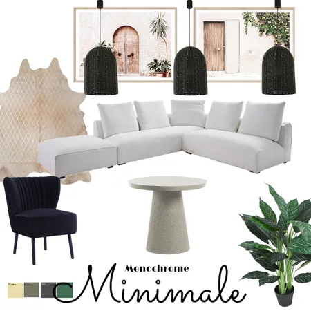 Monochrome minimale Interior Design Mood Board by courtsymons on Style Sourcebook