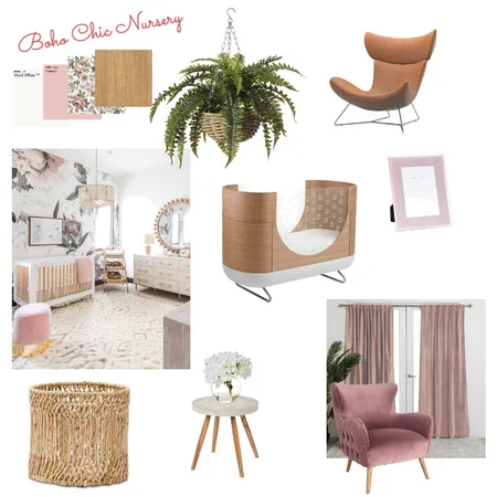 Boho Chic Nursery Interior Design Mood Board by chanaanfisa on Style Sourcebook