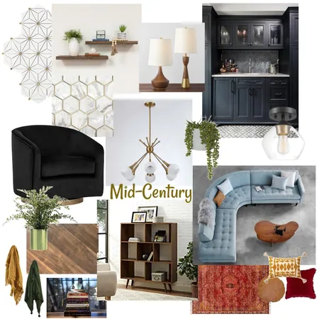 Mid-century Interior Design Mood Board by sdanielle44 on Style Sourcebook
