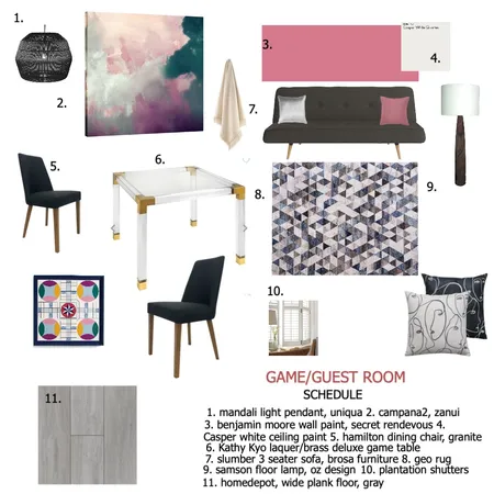 module 9/game/guest room Interior Design Mood Board by Tricia Gonzalez on Style Sourcebook