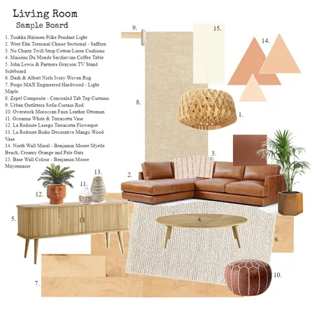 Sample Board - Living Room Interior Design Mood Board by adeabreu on Style Sourcebook