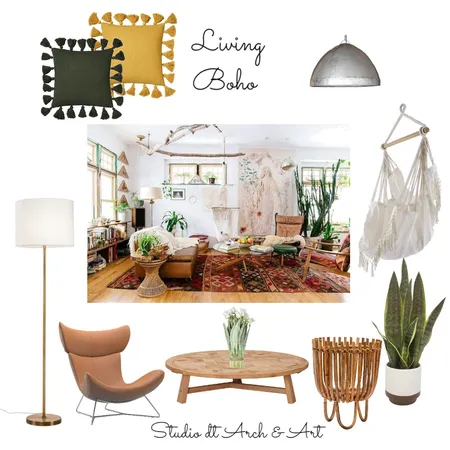 Living Boho 1 Interior Design Mood Board by Diana Tomasich on Style Sourcebook