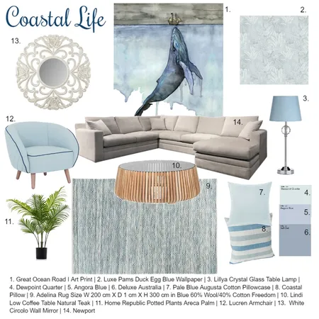 Coastal Life Interior Design Mood Board by LisaK on Style Sourcebook