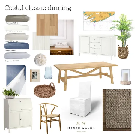 Coastal informal dinning Interior Design Mood Board by Merce Walsh Interiors on Style Sourcebook