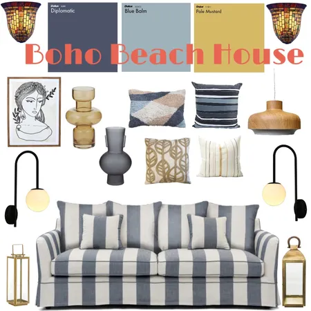 Boho Beach House Interior Design Mood Board by Louise Kenrick on Style Sourcebook
