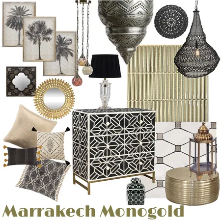 Marrakech Monogold Interior Design Mood Board by Louise Kenrick on Style Sourcebook